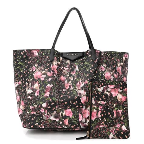 GIVENCHY Textured Coated Canvas Roses Camouflage Print 